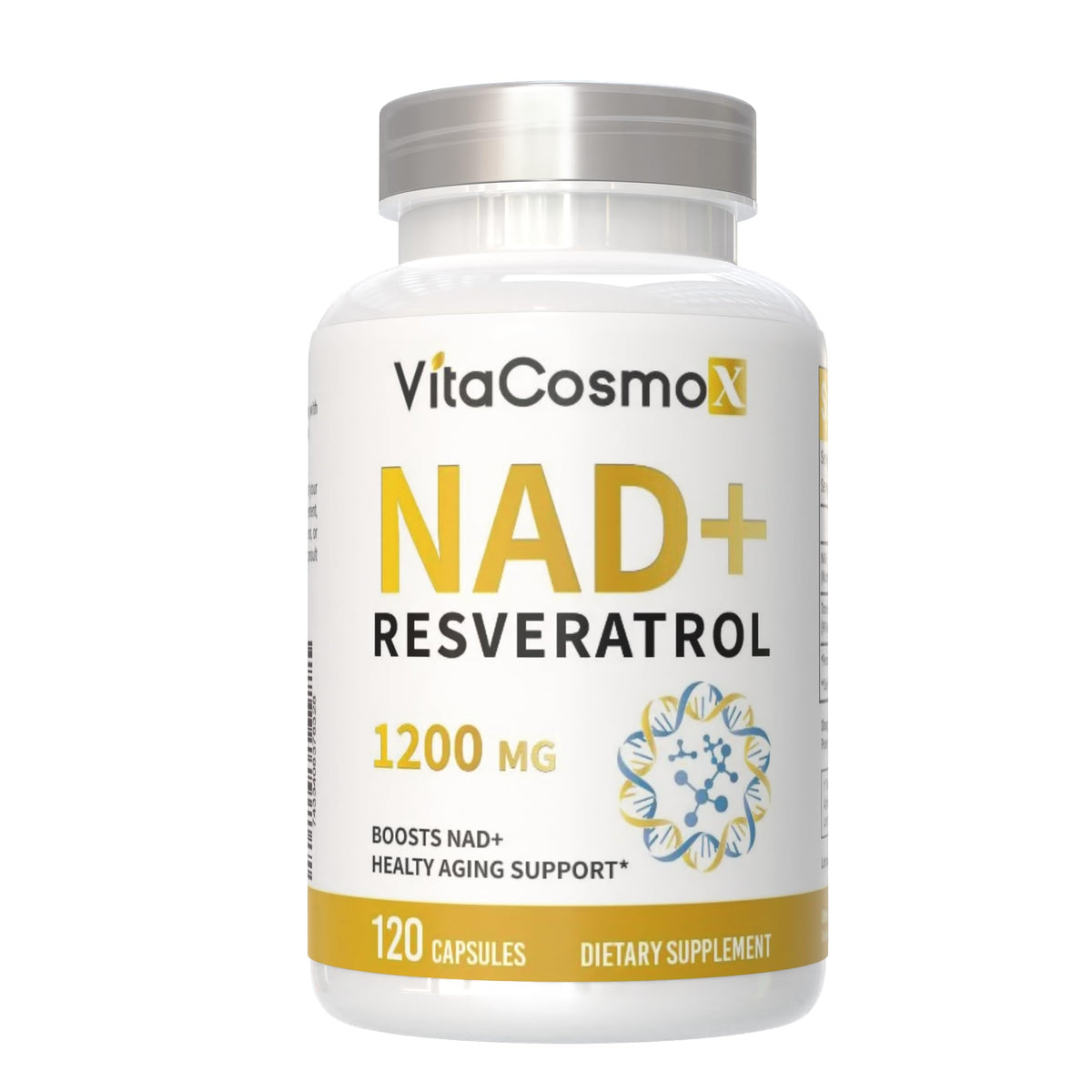 VitaCosmoX NAD+ Supplement 1,200mg per Serving,120 Capsules (Nicotinamide Adenine Dinucleotide) - 60 Servings, Gluten-Free, Vegan VitaCosmoXBuy Supplements Australia
