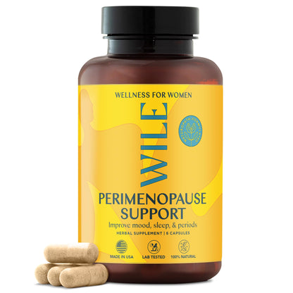 WILE Menopause and Perimenopause Supplements for Women with Ashwagandha - Menopausal Symptoms Relief for Stress, Hot Flashes, Night Sweats - Healthy Sleep & Hormone Balance Support, Vegan, 30 Servings WILEBuy Supplements Australia