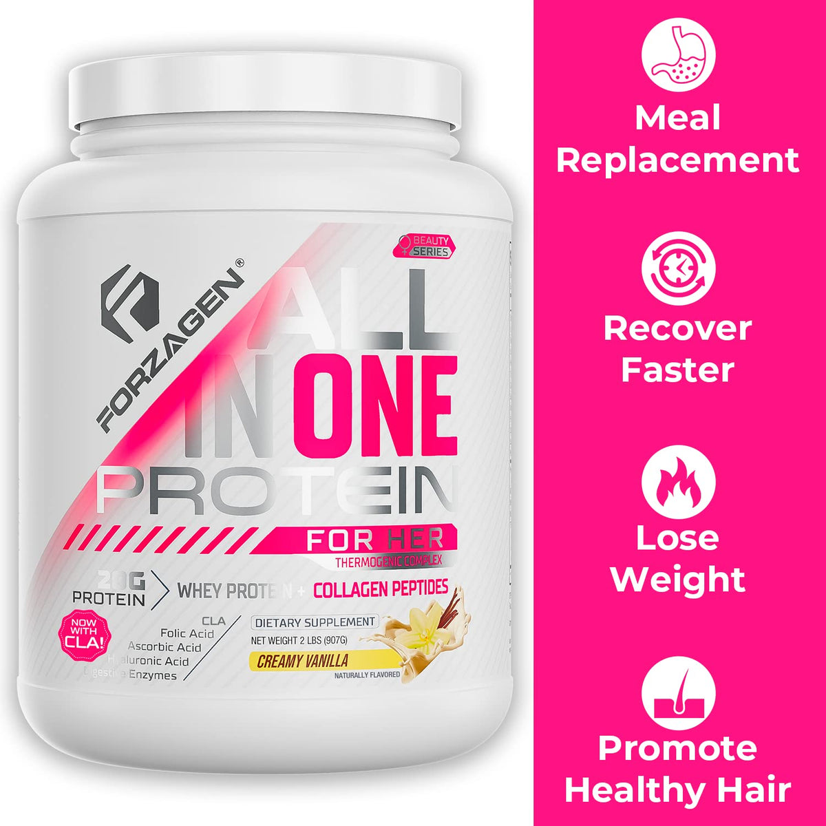 Forzagen All in One Protein for Her, Protein Powder for Women with Collagen Peptides ForzagenBuy Supplements Australia