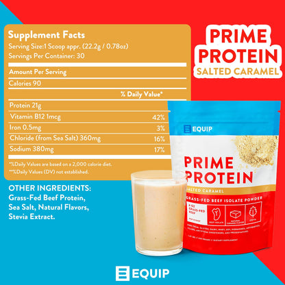 Equip Foods Prime Protein - Grass Fed Beef Protein Powder Isolate - Paleo and Keto EquipBuy Supplements Australia