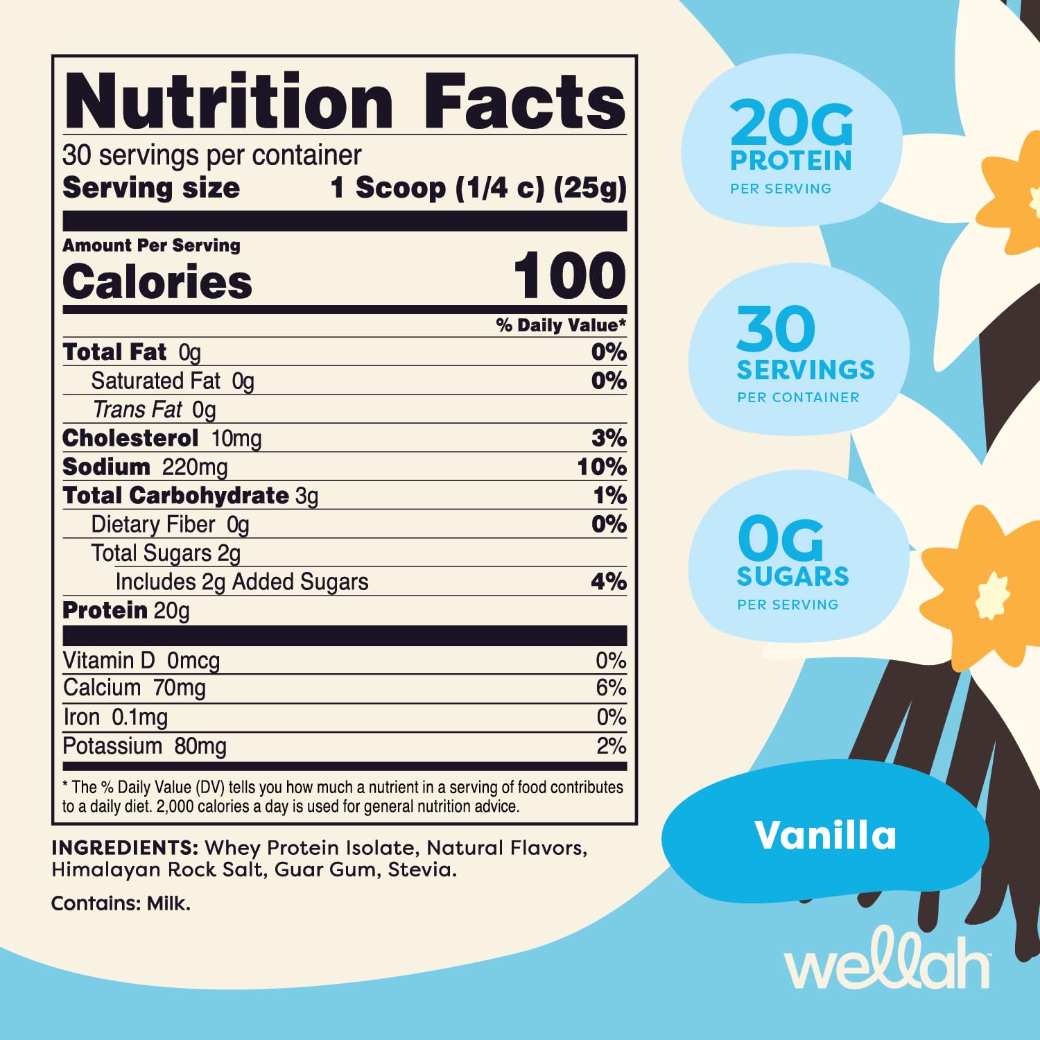 Wellah Your Whey (30 Servings, Vanilla) - Whey Protein Isolate Protein WellahBuy Supplements Australia