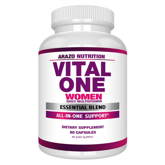Arazo Nutrition Vital One Multivitamin for Women - Daily Wholefood Supplement - 90 Vegan Capsules Arazo Nutrition