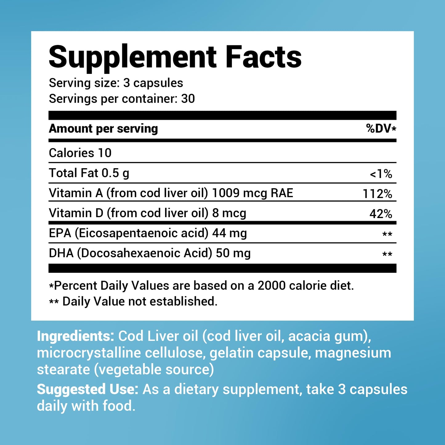 Dr. Berg Cod Liver Oil Capsules - New Formula Without OxBile - Rich in Omega-3 Fatty Dr. Berg NutritionalsBuy Supplements Australia