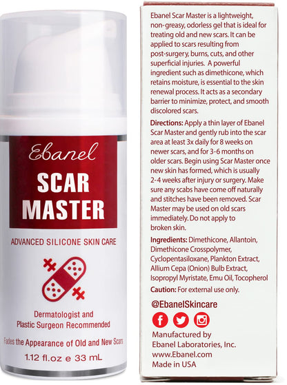 Ebanel Silicone Scar Gel with Allantoin, Emu Oil, Vitamin E and Onion Extract, For Old & New Scars from Surgeries, C-Section, Injuries, Burns & More Ebanel buy supplements Au