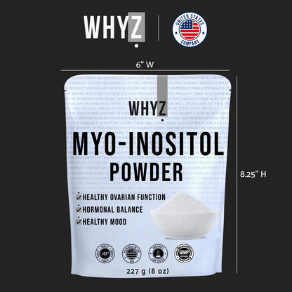 Myo-Inositol Powder 8oz, Natural Myo Inositol Supplement for Ovarian Support WHYZBuy Supplements Australia