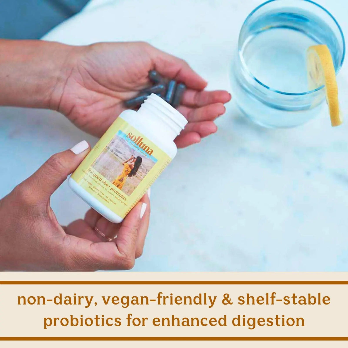 Feel Good SBO Probiotics — Soil Based Organisms (SBOs), Prebiotics, Postbiotics, Humic Acid, Shilajit, Chaga & Turkey Tail Mushroom for Digestion — Solluna by Kimberly Snyder (60CT) Vegan & Non-GMO Solluna by Kimberly SnyderBuy Supplements Australia