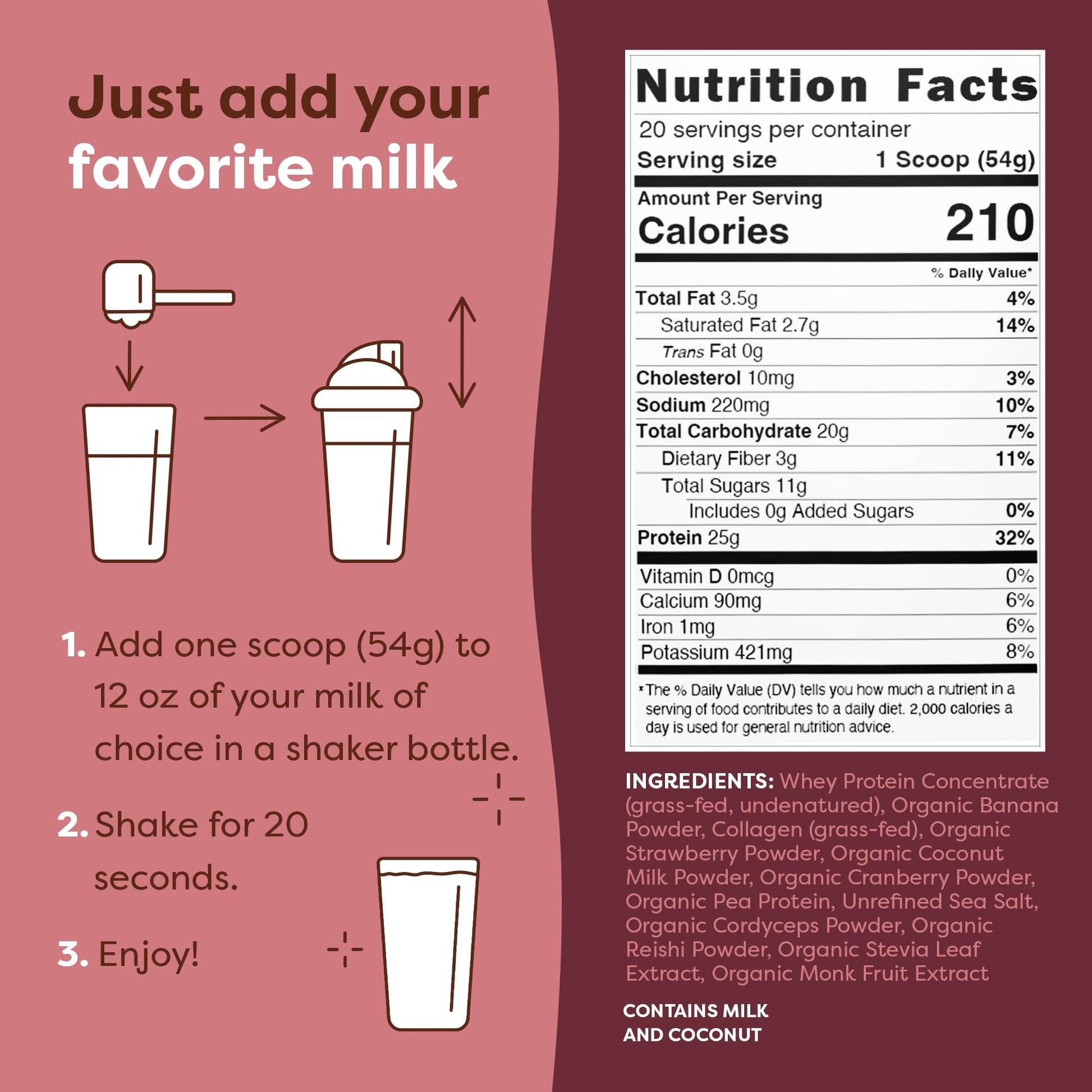 FlavCity Protein Powder Smoothie, Berries & Cream - 100% Grass-Fed Whey Protein FlavCityBuy Supplements Australia