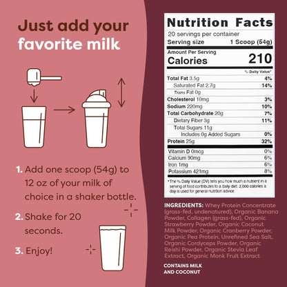 FlavCity Protein Powder Smoothie, Berries & Cream - 100% Grass-Fed Whey Protein FlavCityBuy Supplements Australia