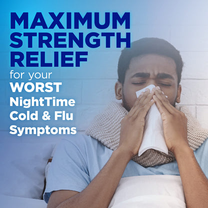 Amazon Basic Care Nighttime Severe Cold and Flu Syrup, Max Strength Liquid Medicine, Multi-Symptom Relief, for Adults and Children 12 Years and Older, Mixed Berry Flavor, 12 fl oz Amazon Basic Care buy supplements Au