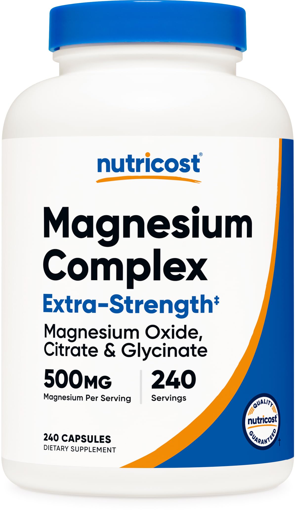 Nutricost Magnesium Complex 500mg, 240 Capsules - Magnesium Oxide, Citrate, and Glycinate - Gluten Free and Non-GMO NutricostBuy Supplements Australia