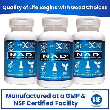 Genex Formulas NAD+ 250mg Serving 60 Capsules Nicotinamide Adenine Dinucleotide (Actual NAD+ Not a Precursor) (1) Genex FormulasBuy Supplements Australia
