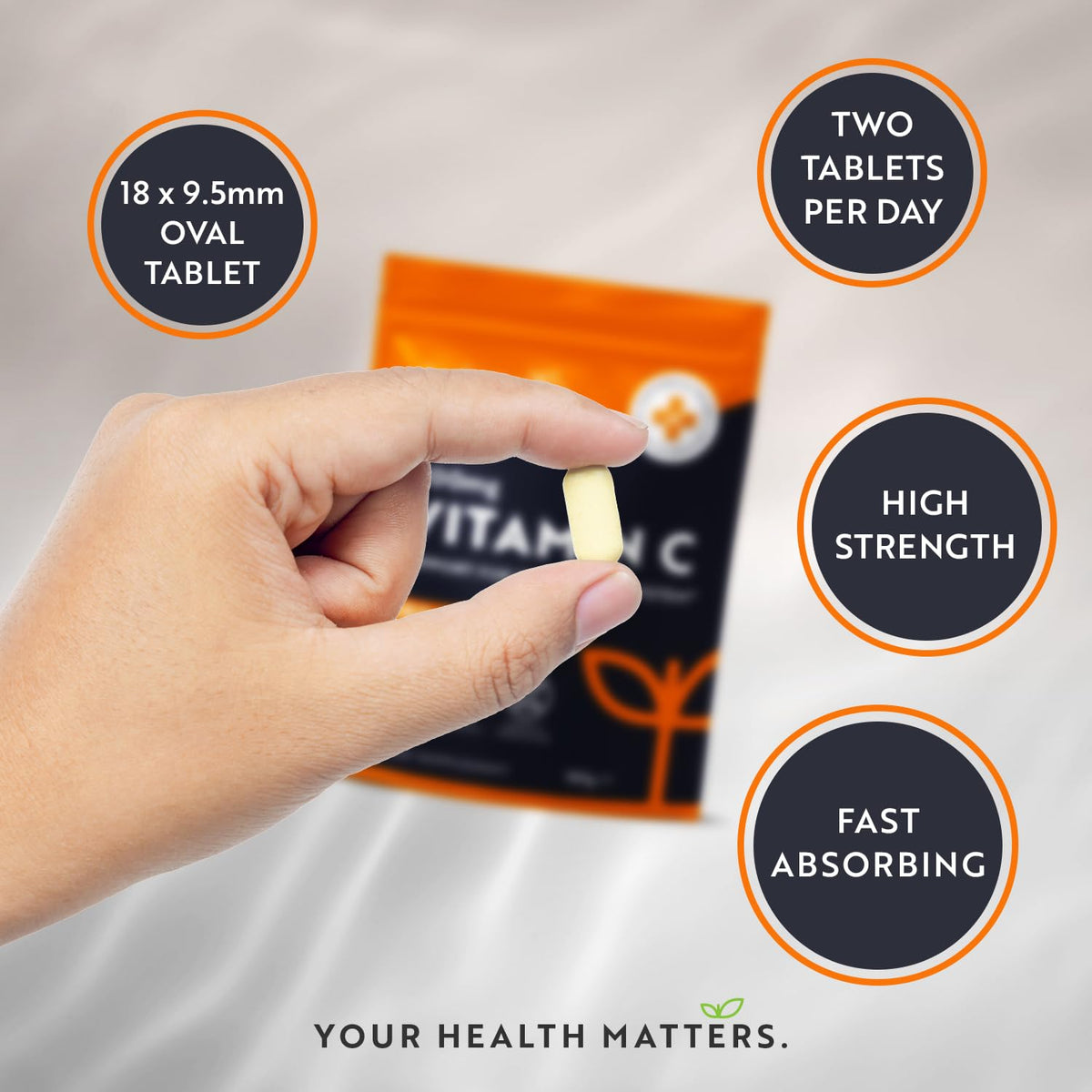 Vitamin C Tablets 1100mg – 180 Premium Vegan and Vegetarian Tablets – 3 Month Supply NutravitaBuy Supplements Australia