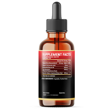 MILIVOL 5in1 NAD+ Liquid Drops w/Nicotinamide Riboside NR 900mg, Quercetin 500mg, Trans-resveratrol 500mg, Vitamin D3-C - Cellular Energy & Repair, Vitality, Healthy Aging - 1FL Oz - 1 Month Supply MILIVOLBuy Supplements Australia