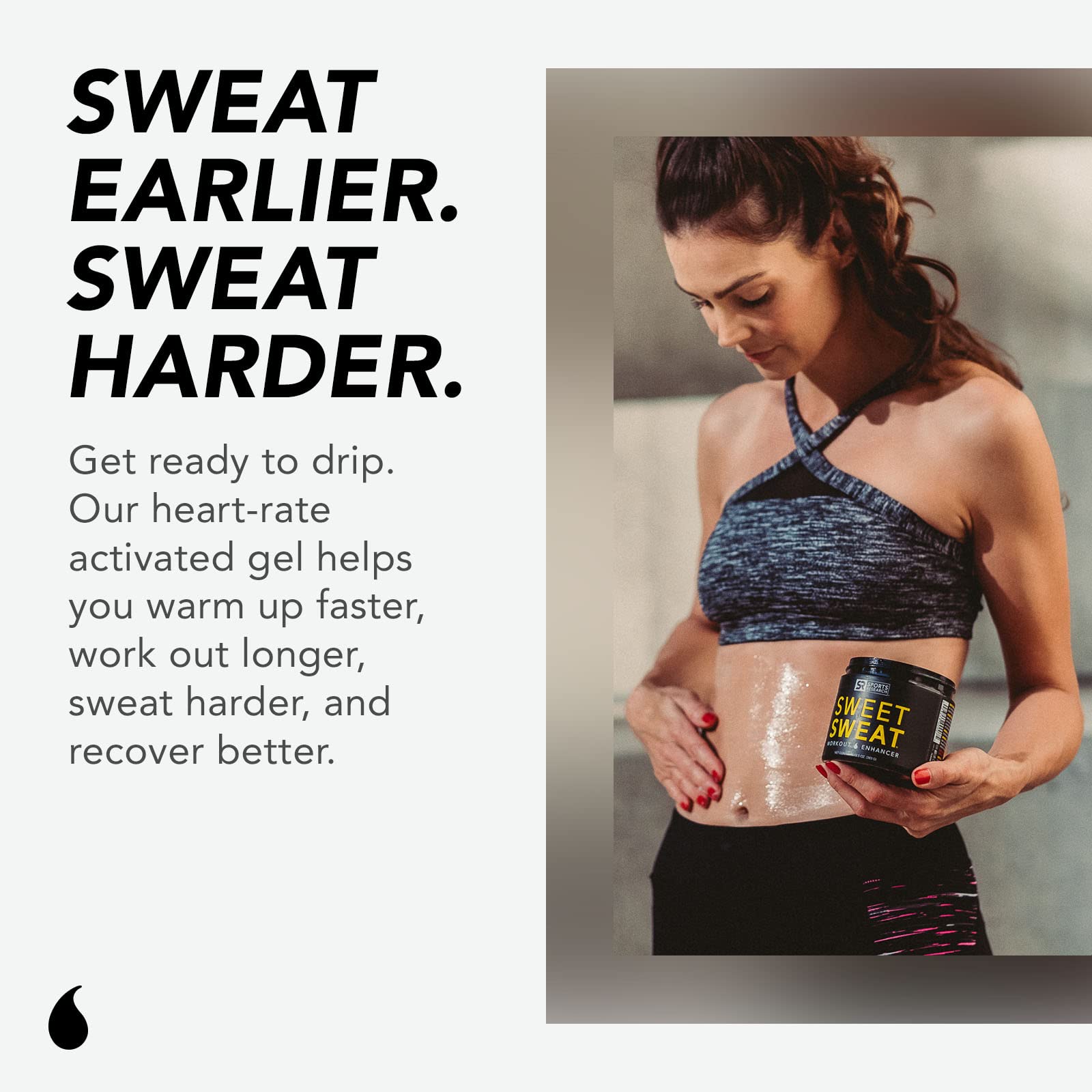 Sports Research Sweet Sweat 'Workout Enhancer' Gel XL Jar - Maximize Your Exercise Sports ResearchBuy Supplements Australia