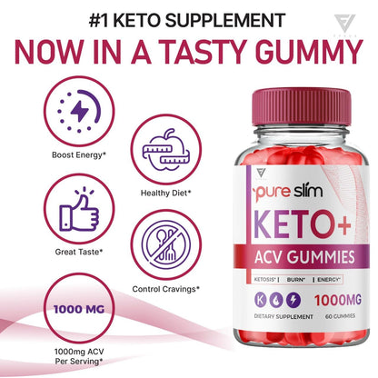 (5 Pack) Pure Slim Keto ACV Gummies, Pure Slim Keto ACV Gummies Advanced Weight Loss FyvusBuy Supplements Australia