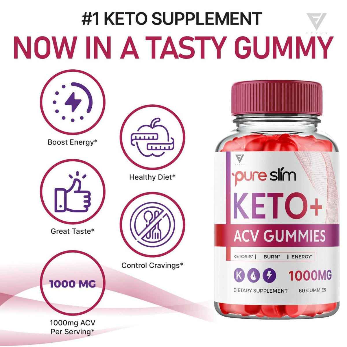 (2 Pack) Pure Slim Keto ACV Gummies, Pure Slim Keto ACV Gummies Advanced Kelly Clarkson FyvusBuy Supplements Australia