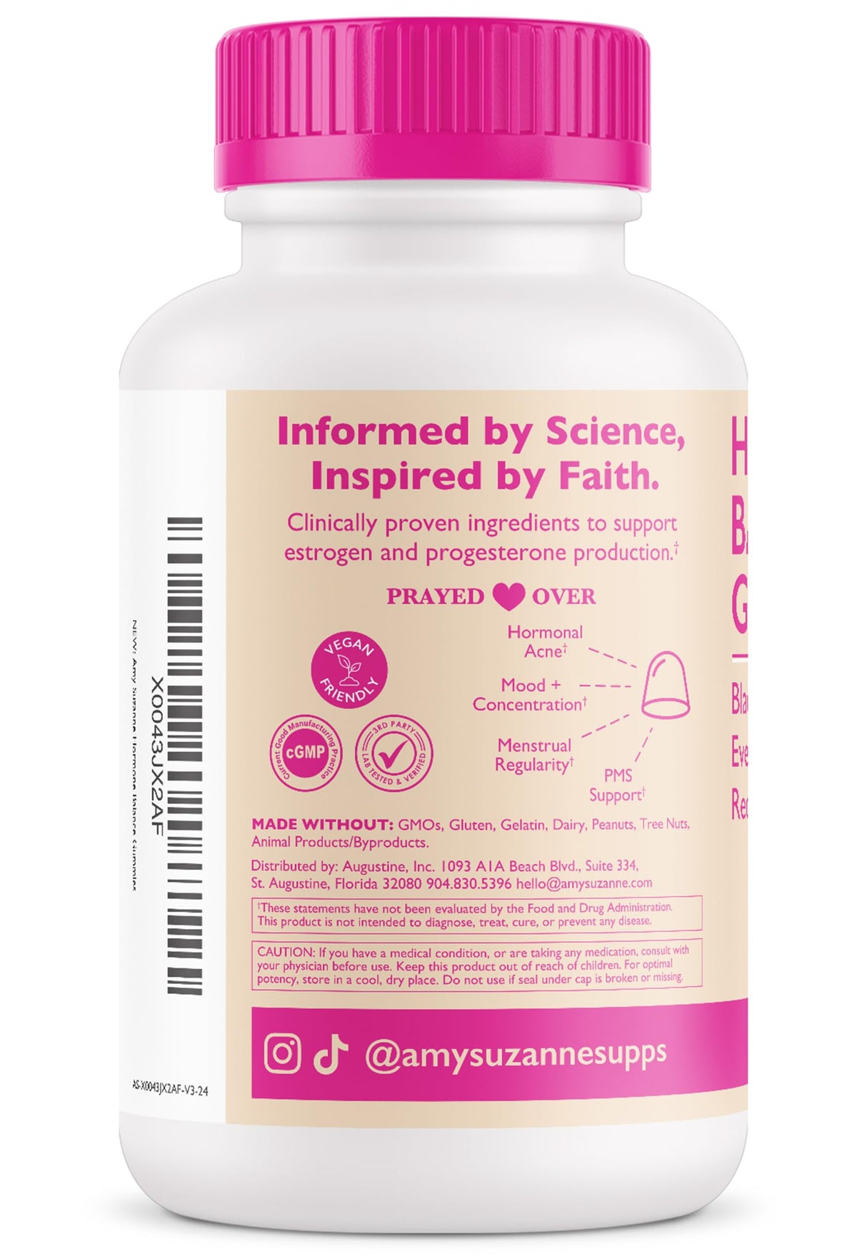 Amy Suzanne Hormone Balance Gummies for Women - Hormone Harmony for Mood, Energy, Bloating - Hormonal PMS, Perimenopause & Menopause Support - Red Raspberry Leaf & Black Cohosh - 60 Gummy Supplements Amy SuzanneBuy Supplements Australia