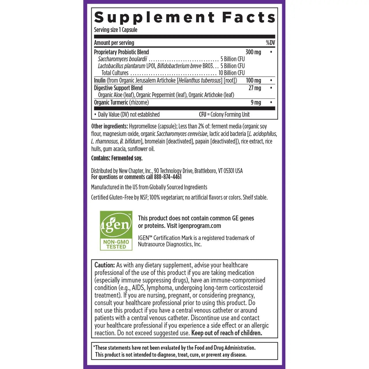 New Chapter All-Flora Probiotic for Advanced Digestion & Complete Gut Health with Prebiotics + Postbiotics, Clinical-Strength Strains, 100% Vegetarian, Non-GMO, Shelf Stable - 60 ct (2 Month Supply) New ChapterBuy Supplements Australia