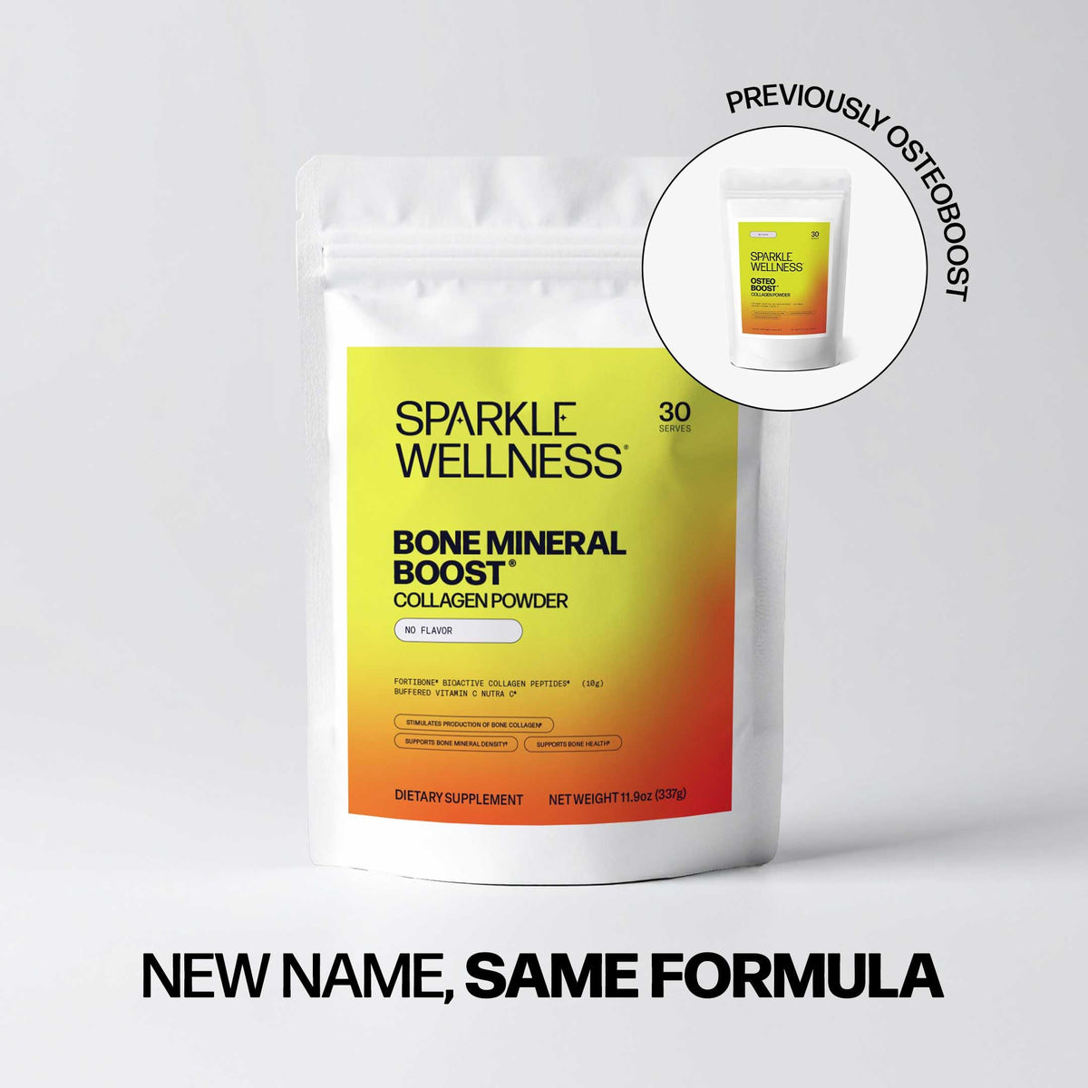 Sparkle Wellness FORTIBONE Bioactive Collagen Peptides | Collagen Powder Supplement with Nutra C Buffered Vitamin C for Bone Health | Bone Mineral Boost (Mixed Berry) [30 Serves] Sparkle Wellness buy supplements Au