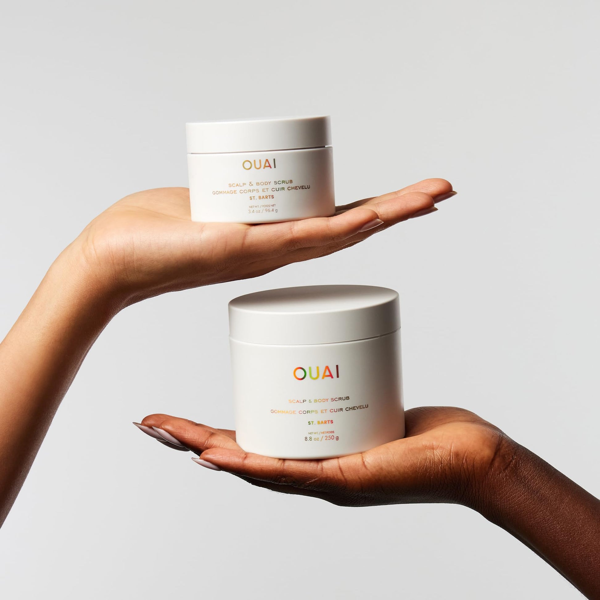 OUAI Scalp & Body Scrub, St. Barts Travel Size - Exfoliating Body Scrub with Sugar & Coconut Oil Blend for Smooth, Moisturized Skin - Gentle Scalp Exfoliator for Removing Product Build Up (3.4 oz) OUAIBuy Supplements Australia