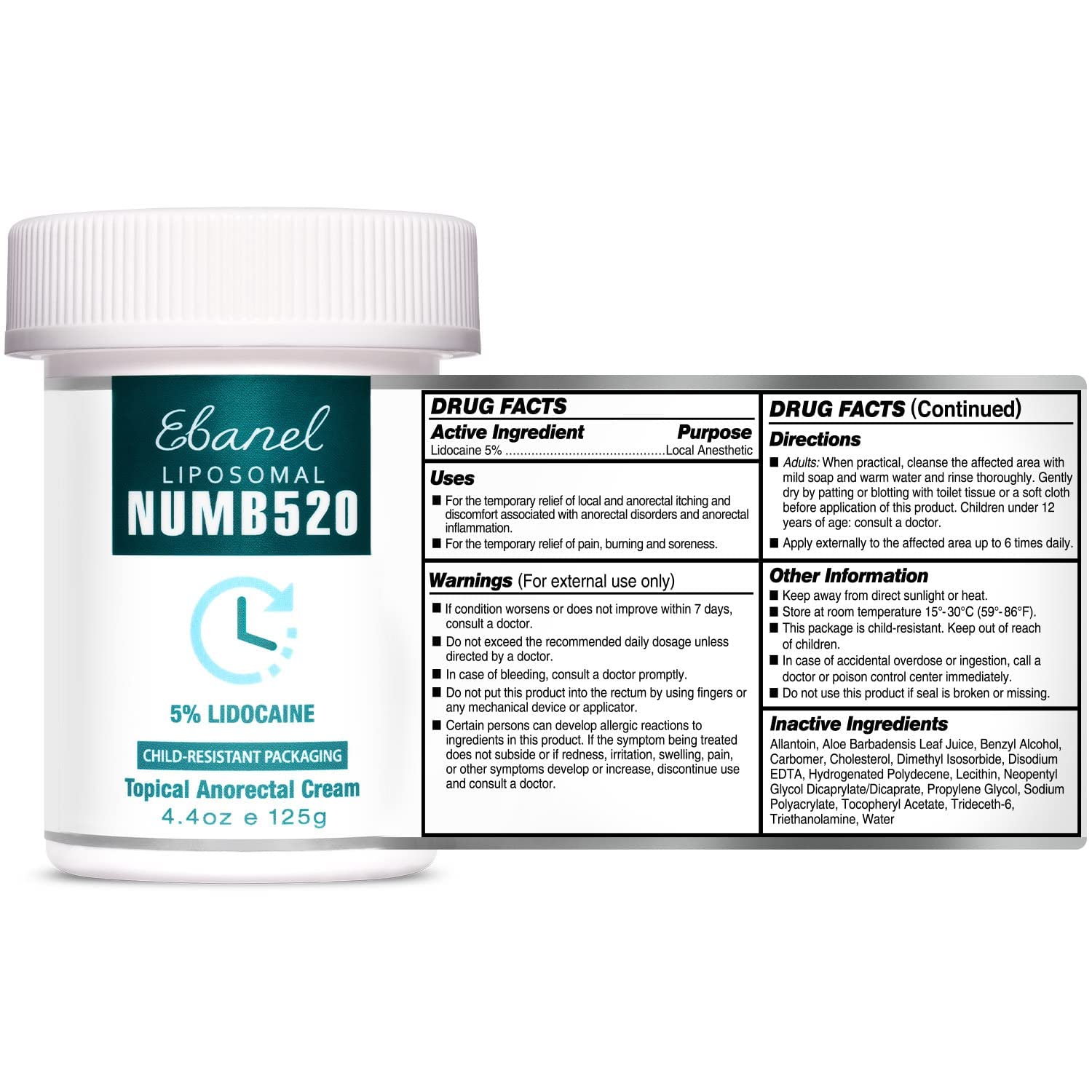 Ebanel Bundle of Pain Relief Cream Arnica Menthol 2 Oz, and Topical Numbing Cream 4 Oz Ebanel buy supplements Au