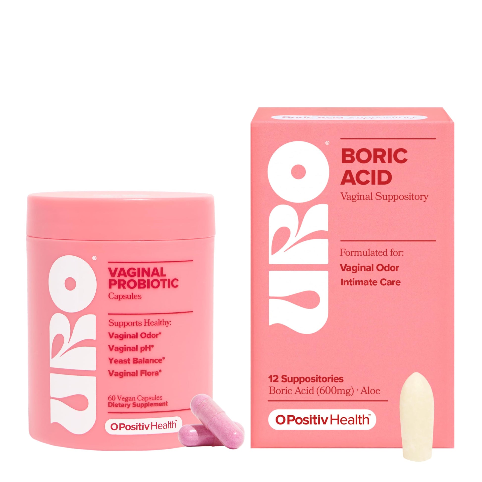 O Positiv URO Vaginal Probiotic and URO Boric Acid Vaginal Suppository Bundle O PositivBuy Supplements Australia