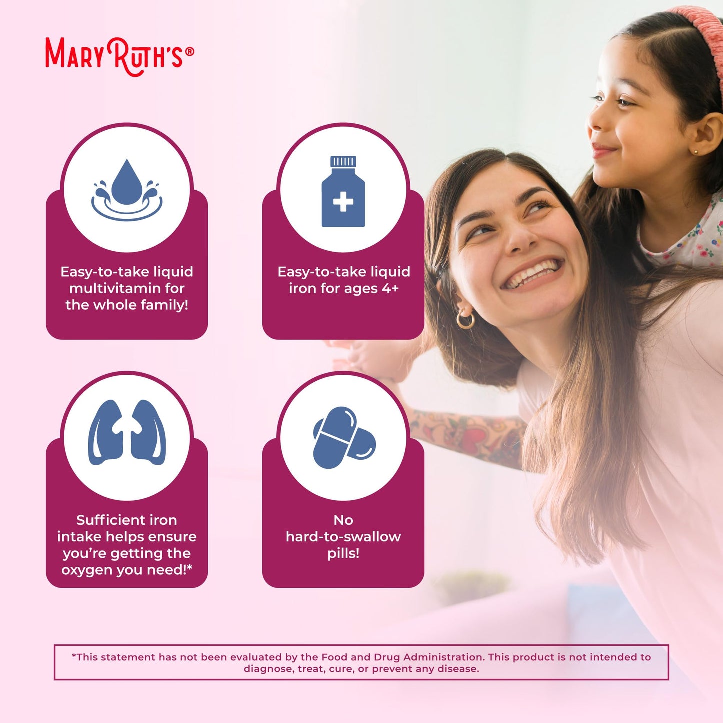 Iron Supplement for Women Men & Kids | Liquid Iron Supplement for Women Men & Kids | Iron for Healthy Blood & Oxygen | Ages 4 & Up | Sugar Free | Vegan | Non-GMO | Gluten Free | 15.22 Fl Oz MARYRUTH'SBuy Supplements Australia