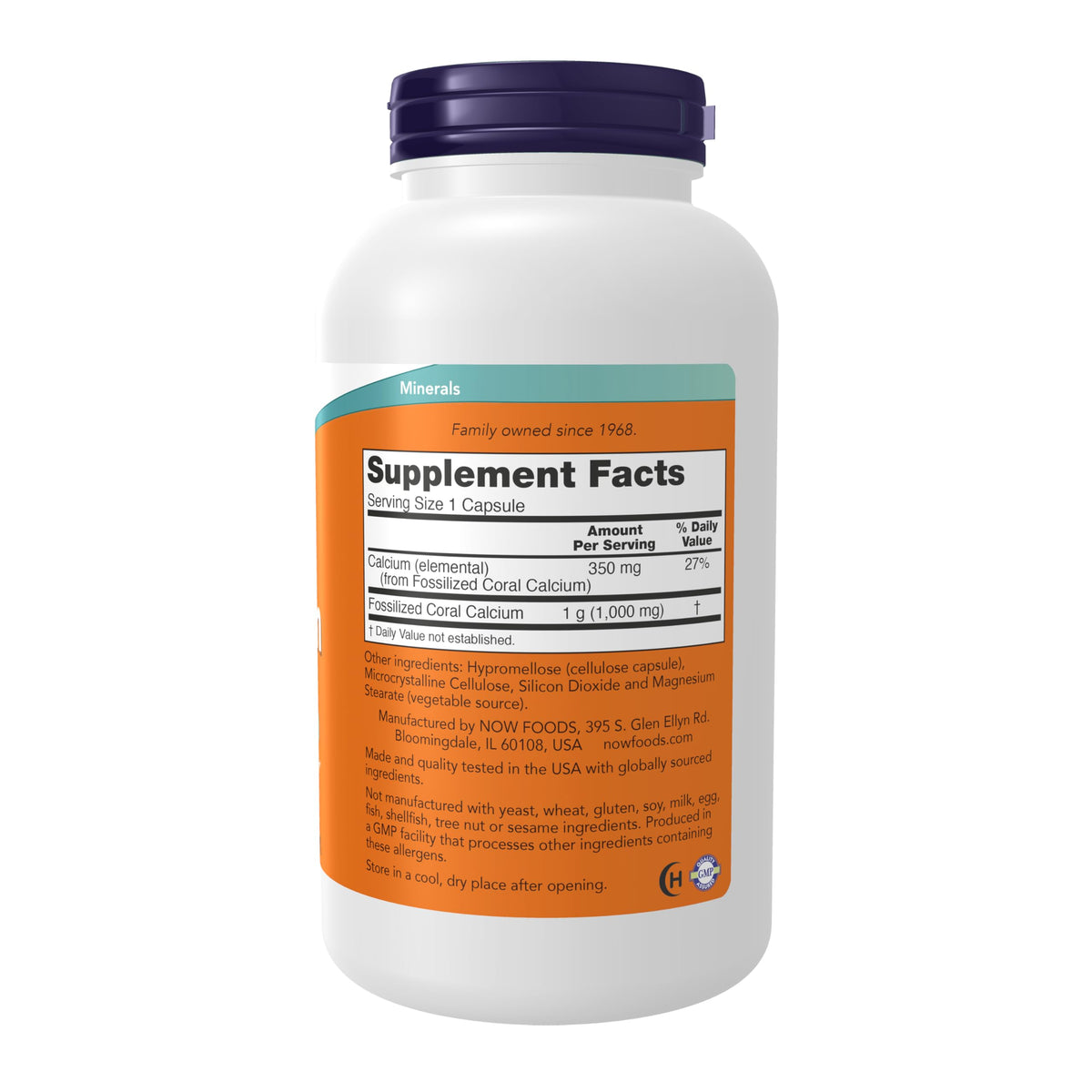 NOW Foods Supplements, Coral Calcium 1,000 mg, Bone Health*, Healthy pH Balance*, 250 Veg Capsules NOW FoodsBuy Supplements Australia