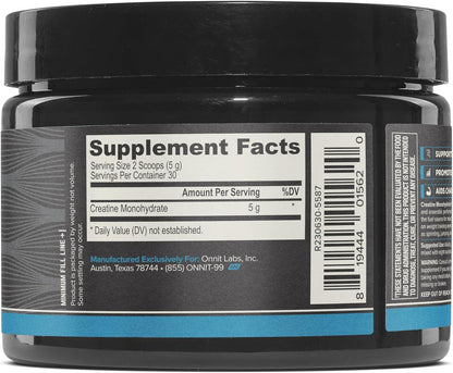 ONNIT Creatine Monohydrate Powder – IGEN™ Non-GMO Tested, 5g Premium Creatine for Muscle Strength, Power & Lean Mass, Supports Brain Health & Cellular Energy, Unflavored, 30 Servings, 5.29 oz 3-Pack ONNITBuy Supplements Australia