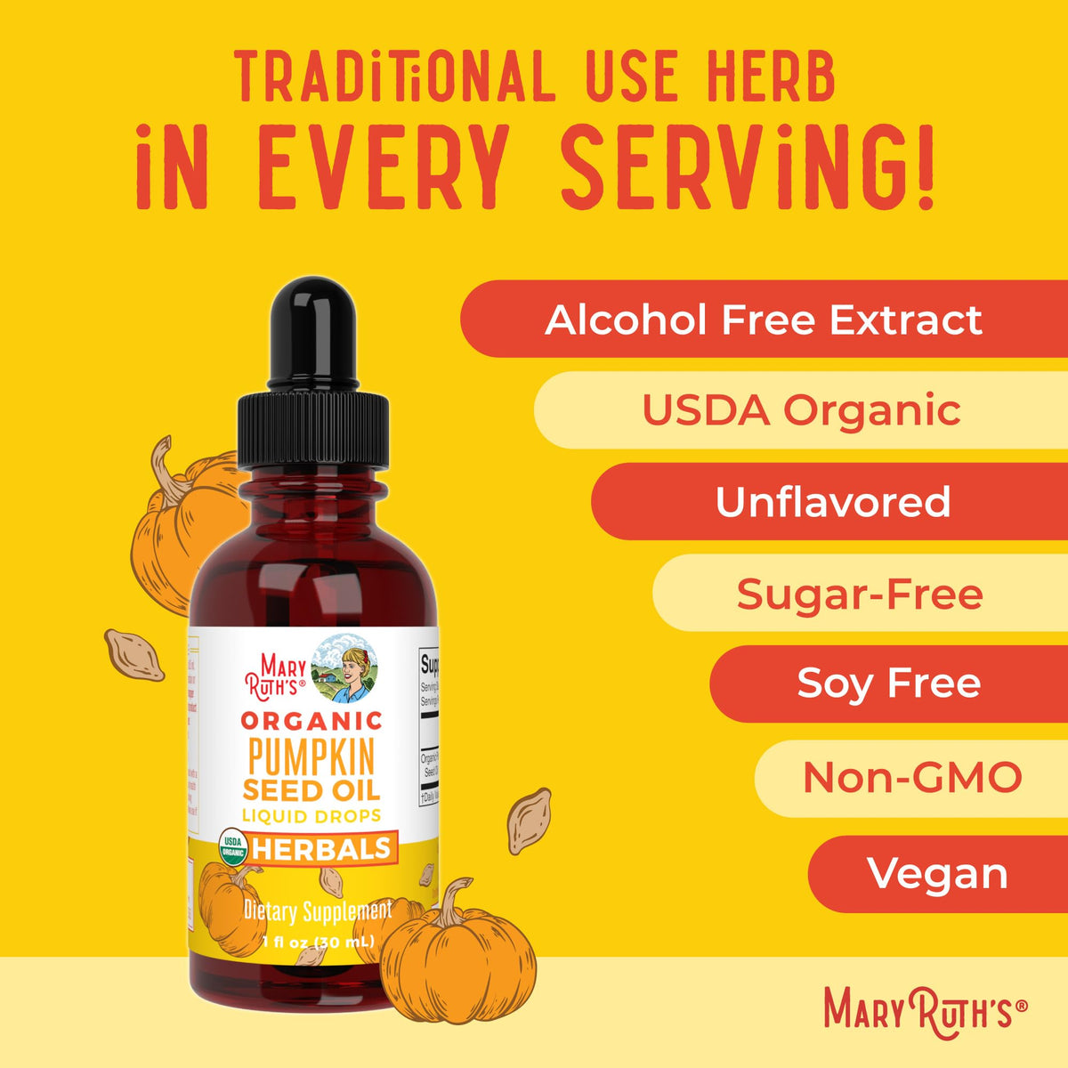 MaryRuth Organics Pumpkin Seed Oil Cold Pressed | 2 Month Supply | USDA Organic Pumpkin Seed Liquid Drops for Men and Women | Urinary Health in Men | Sugar Free | Vegan | Non-GMO | 60 Servings MARYRUTH'SBuy Supplements Australia