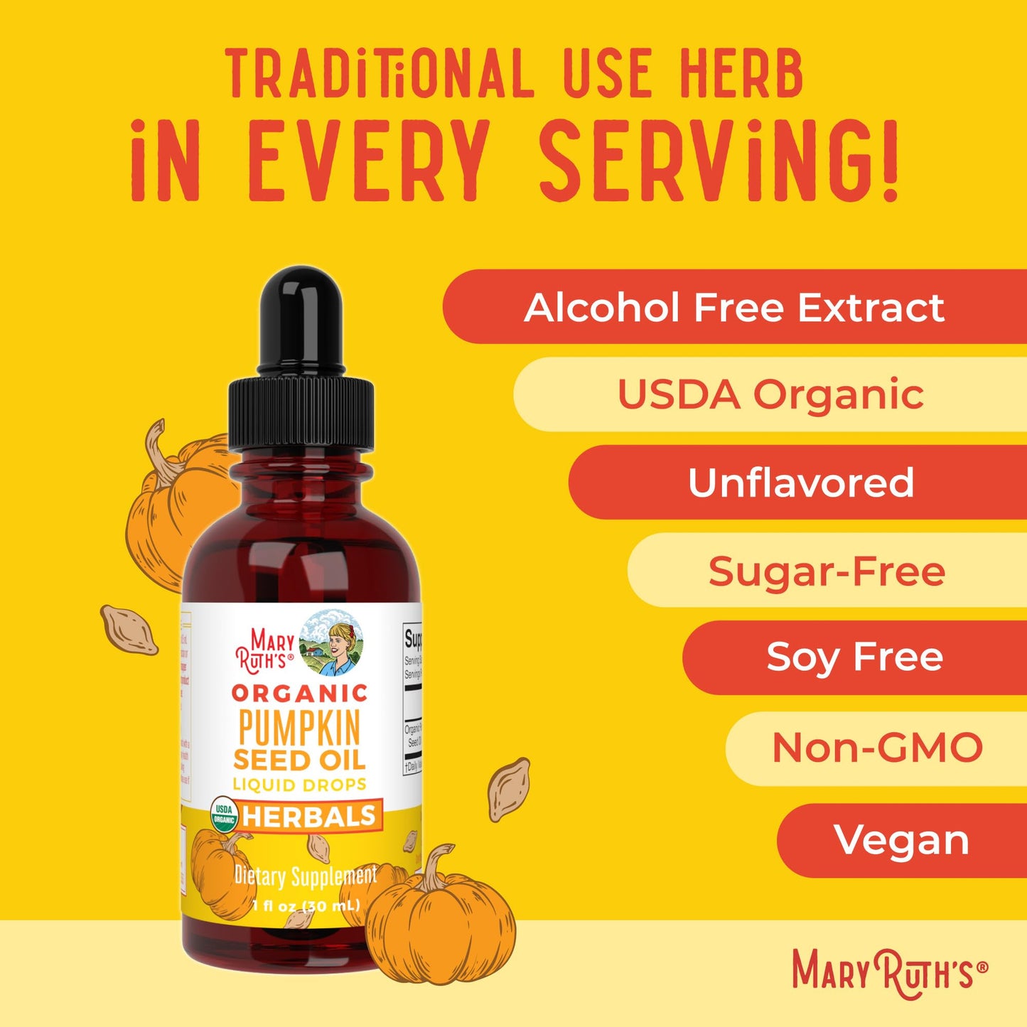 MaryRuth Organics Pumpkin Seed Oil Cold Pressed | 2 Month Supply | USDA Organic Pumpkin Seed Liquid Drops for Men and Women | Urinary Health in Men | Sugar Free | Vegan | Non-GMO | 60 Servings MARYRUTH'SBuy Supplements Australia