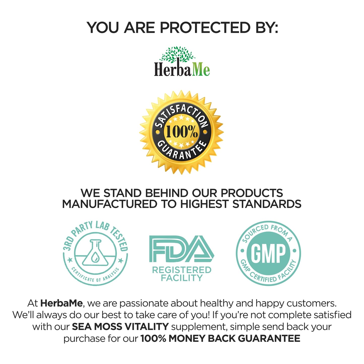 HerbaMe Organic Irish Sea Moss with Bladderwrack, Burdock Root & Black Pepper Extract HerbaMeBuy Supplements Australia