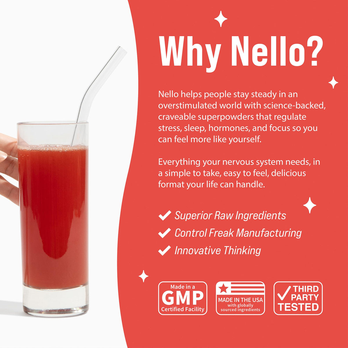 Nello Superfocus – Nootropic Focus Drink Mix for Productivity, Caffeine, L-Theanine, Rhodiola Rosea, Alpha-GPC, Lion’s Mane, Tyrosine, Sugar-Free Packets - With Caffeine (Pack of 20) (20 Servings (Caffeine), Fruit Punch) NelloBuy Supplements Australia