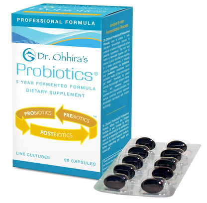 Essential Formulas Dr. Ohhira’s Probiotics Professional Formula with 5 Year Fermented Prebiotics, Live Active Probiotics and The only Product with Postbiotic Metabolites, 60 Capsules Essential FormulasBuy Supplements Australia