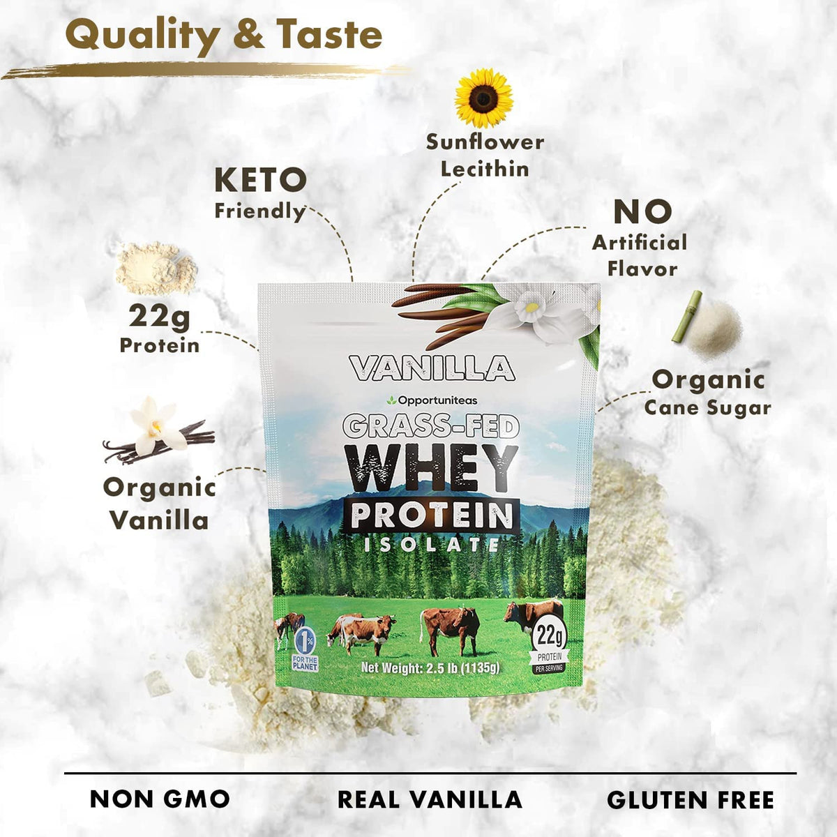 Opportuniteas Chocolate & Vanilla Whey Protein Powder Bundle - Grass Fed Whey Isolate OpportuniteasBuy Supplements Australia