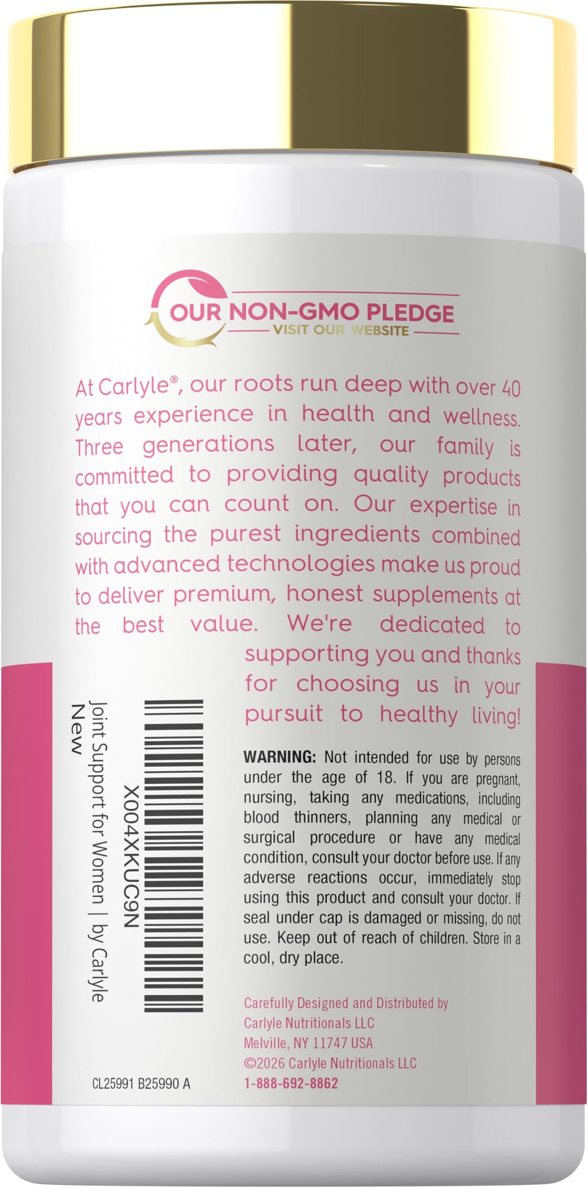 Carlyle Joint Support for Women | 60 Softgels | Complex with Omega-3 and Collagen Peptides | Non-GMO, Gluten Free Carlyle buy supplements Au