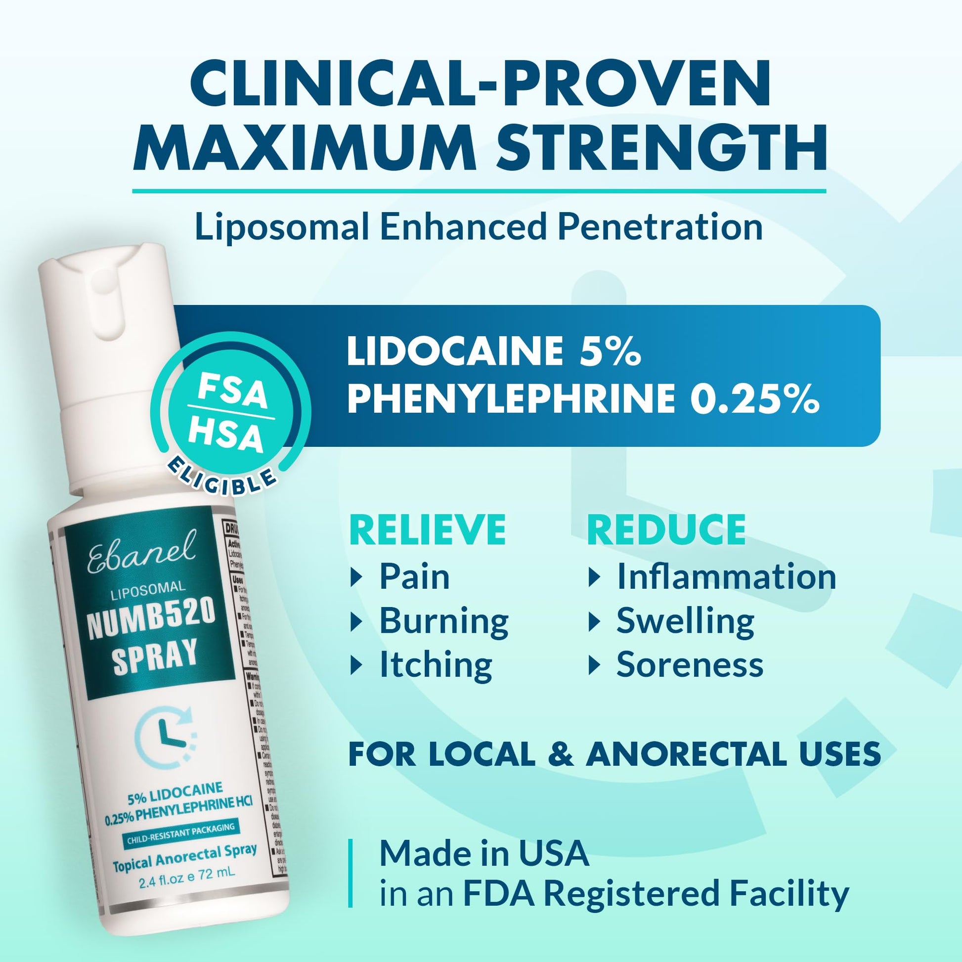 Ebanel Bundle of Lidocaine Numbing Cream, and Numbing Spray Ebanel buy supplements Au