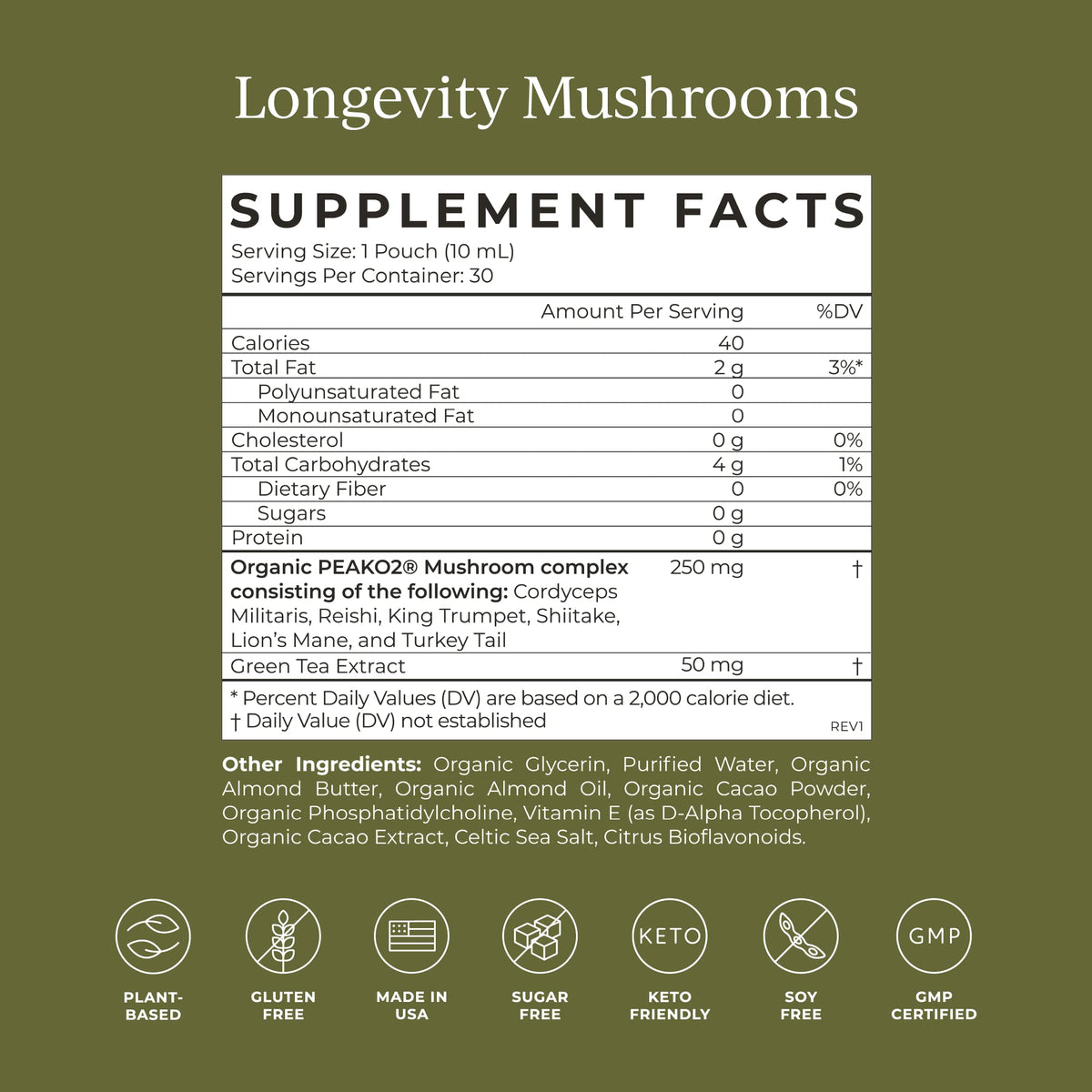 CYMBIOTIKA Liposomal Mushroom Supplement with Lion's Mane, Turkey Tail, B-Vitamins, Cordyceps & Reishi Mushrooms, Supplements for Immune Support and Energy, Chocolate Fudge Flavor, 30 Pack CYMBIOTIKABuy Supplements Australia