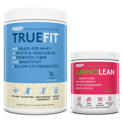 RSP NUTRITION AminoLean Pre Workout Energy (Watermelon 30 Servings) with TrueFit