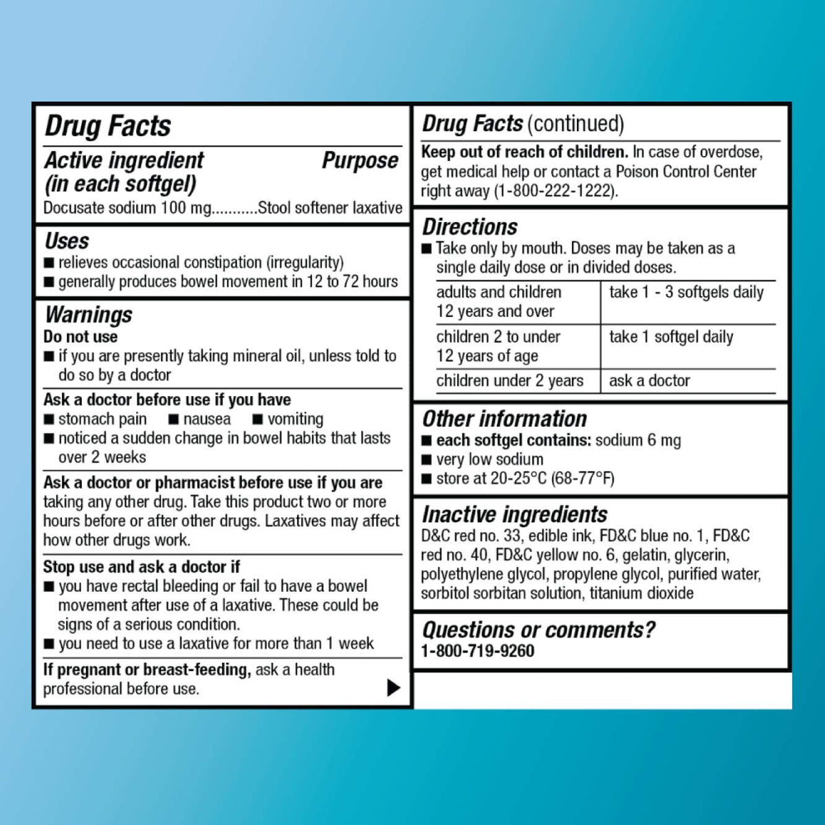 Amazon Basic Care Stool Softener Laxative, Docusate Sodium 100 mg, Softgels, For Constipation Relief, 100 Count Amazon Basic Care buy supplements Au
