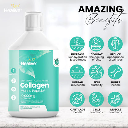 HEALIVE Marine Collagen Peptides - Skin, Hair, Nail & Joint, Support Against Premature Ageing HEALIVEBuy Supplements Australia