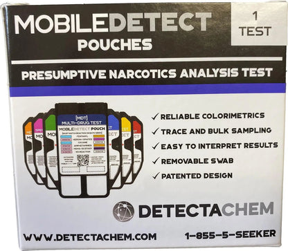 MobileDetect Pouch Residue Detection Multi-Drug Test Kit - Rapid Surface Residue Detector MobileDetect PouchBuy Supplements Australia