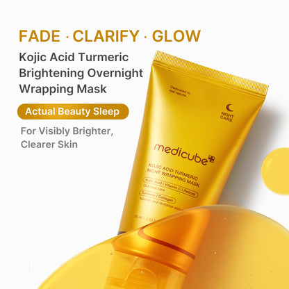 medicube Wrapping Mask Kojic Acid, Turmeric, Vitamin C Overnight Peel Off Facial Mask | Brighten & Defends Against Skin Stress for a Clear, Glowing Complexion | Korean Skin Care, 2.53 fl.oz medicube buy supplements Au