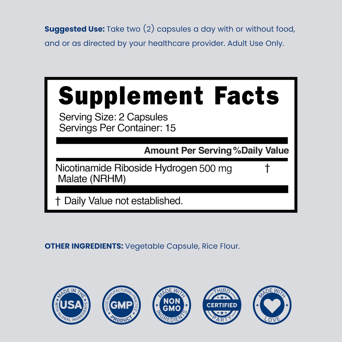 Nicotinamide Riboside 500mg (30 Count) NAD Supplement - NR Supplement For Women & Men to Support NAD+ Levels - NAD Booster - Third Party Tested - Vegan Safe, Non GMO & USA Made (30 Capsules) DORADO NUTRITIONBuy Supplements Australia