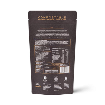 Ancient + Brave - Cacao + Collagen Powder 250g - Peruvian Raw Cacao Hot Chocolate with Grass Ancient + BraveBuy Supplements Australia