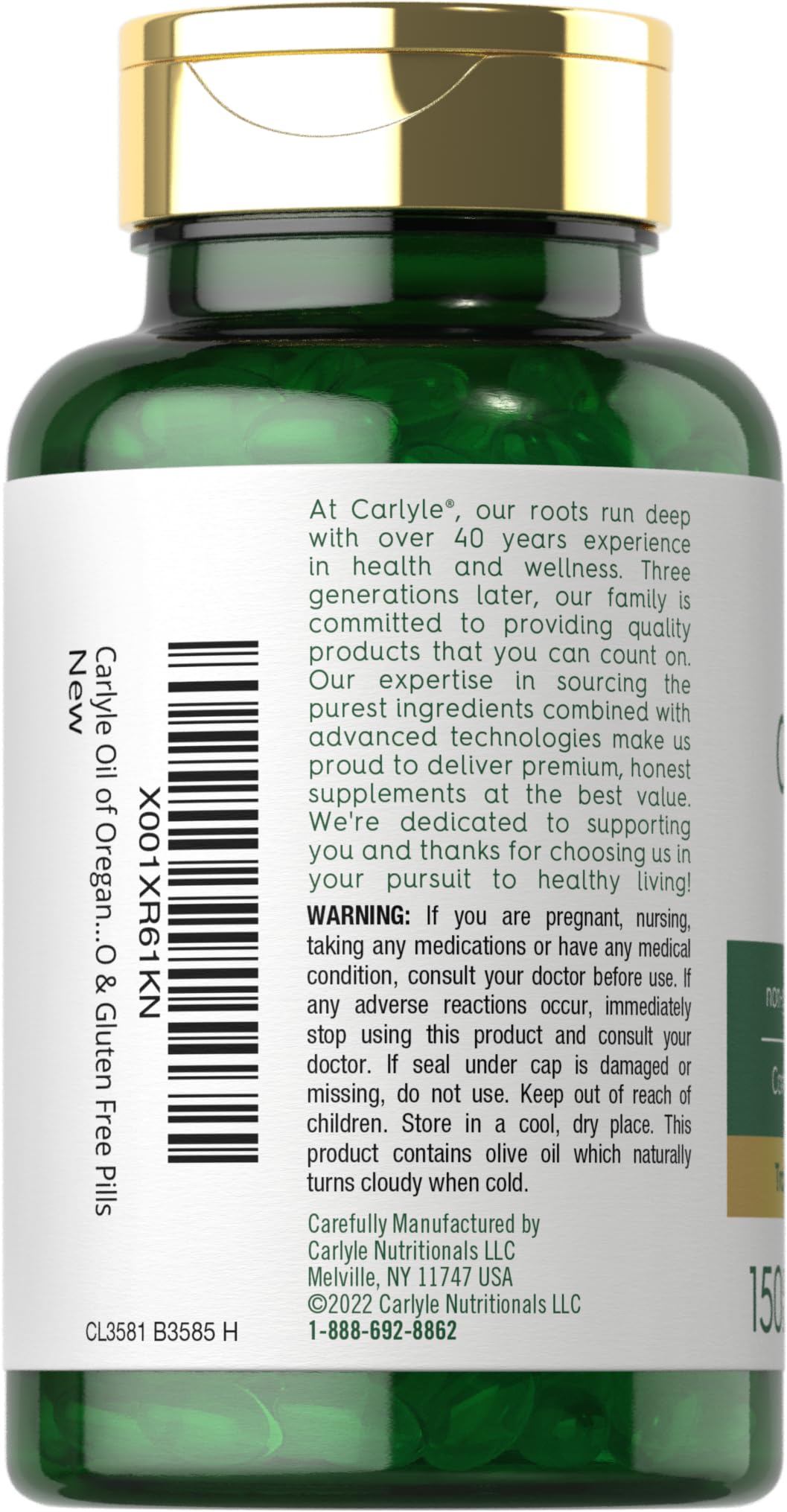 Oregano Oil Extract | Max Potency | 150 Softgel Capsules | Non-GMO and Gluten CarlyleBuy Supplements Australia