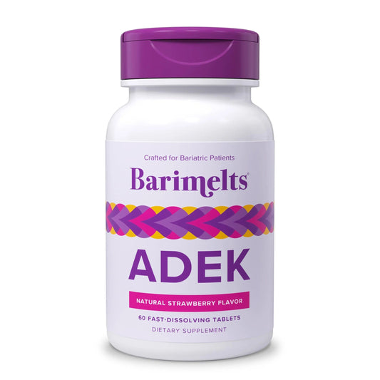 Barimelts ADEK - 60 Fast-Dissolving Tablets (2-Month Supply) - Sugar-Free Bariatric Vitamins for Women Including Vitamin A, Vitamin D, Vitamin E BariMelts