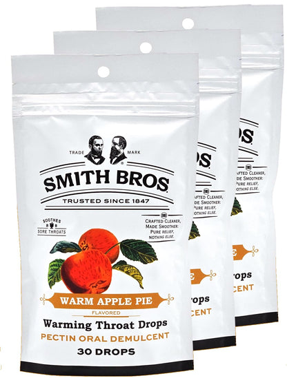 Sore Throat Lozenges with Pectin by Smith Brothers (Warming Apple Pie, 90 Count): Vintage Candy Throat Drops - The Original American Cough Drop Smith Bros. buy supplements Au