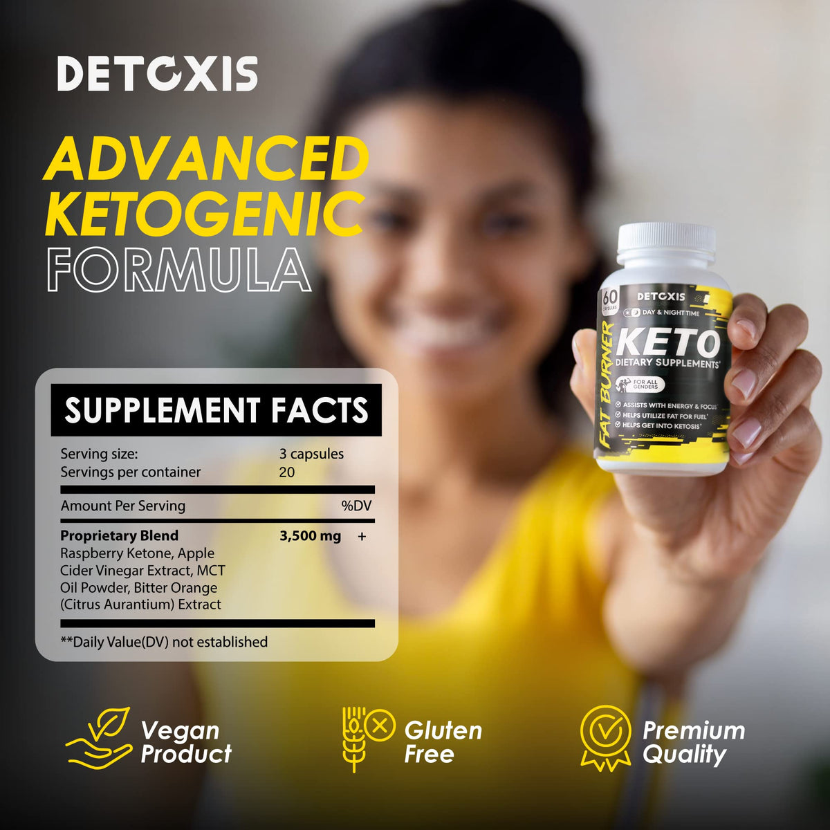 Keto Pills - 60 Ketogenic Diet Support Capsules - Keto Weight Management - Increase DetoxisBuy Supplements Australia