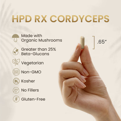 HPD Rx Premium Organic Cordyceps Mushroom Extract Performance , Pack of 2 HPD RxBuy Supplements Australia
